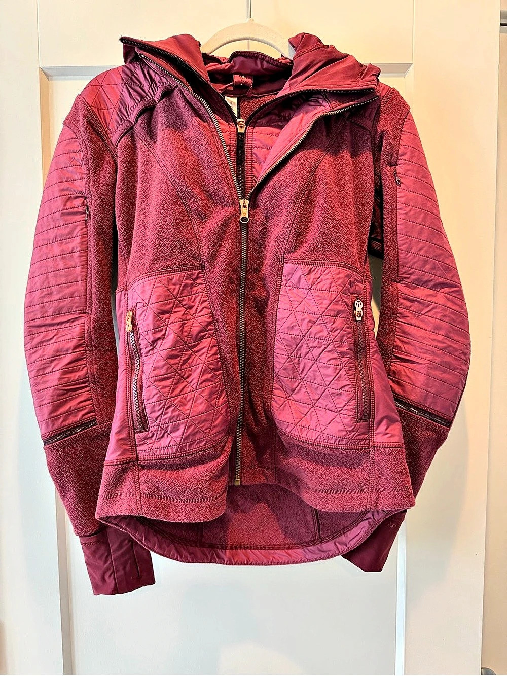 lululemon Down For It All Jacket Hooded Quilted Ski Jacket Size 6